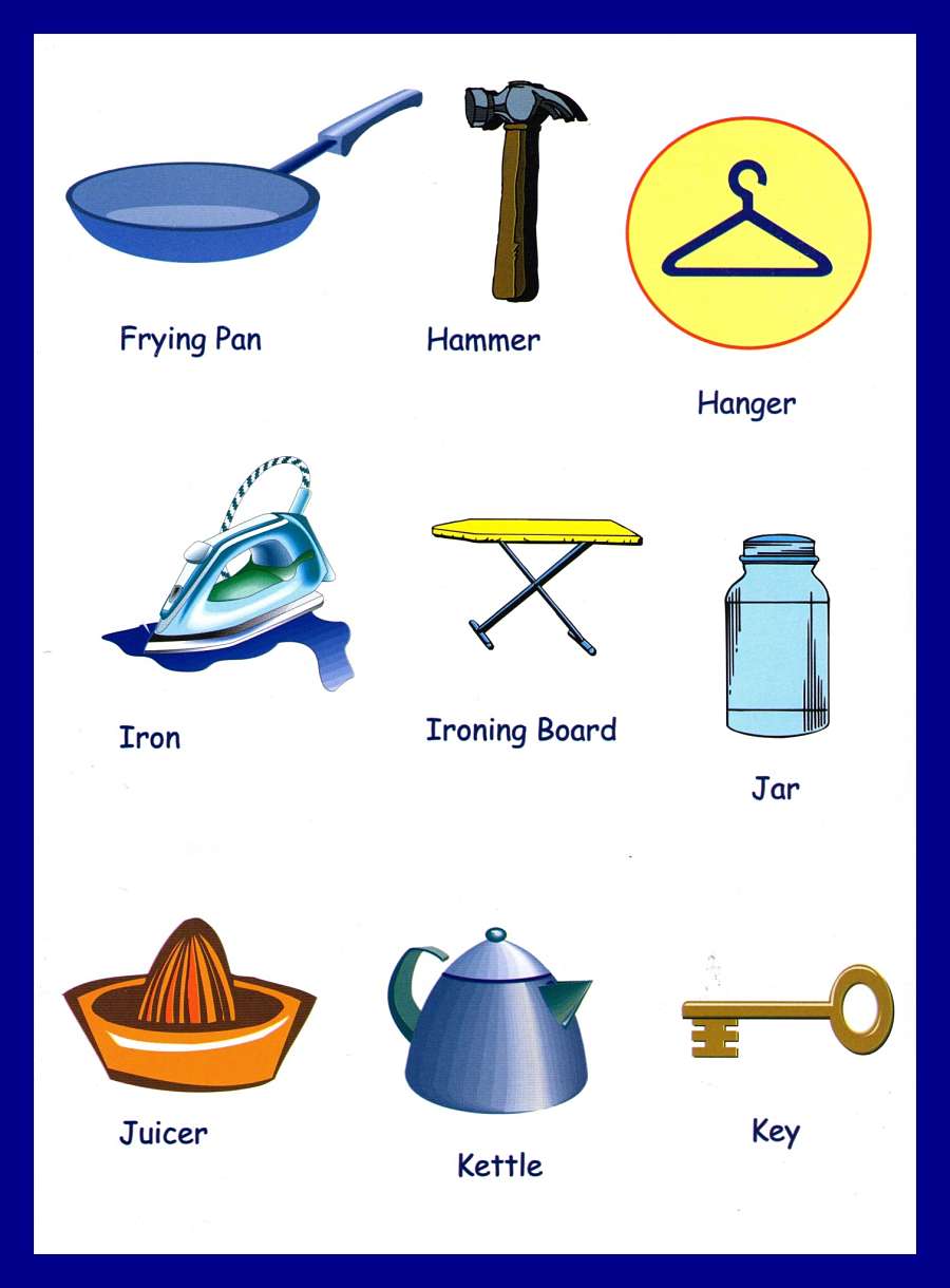 Household Items Vocabulary For Kids