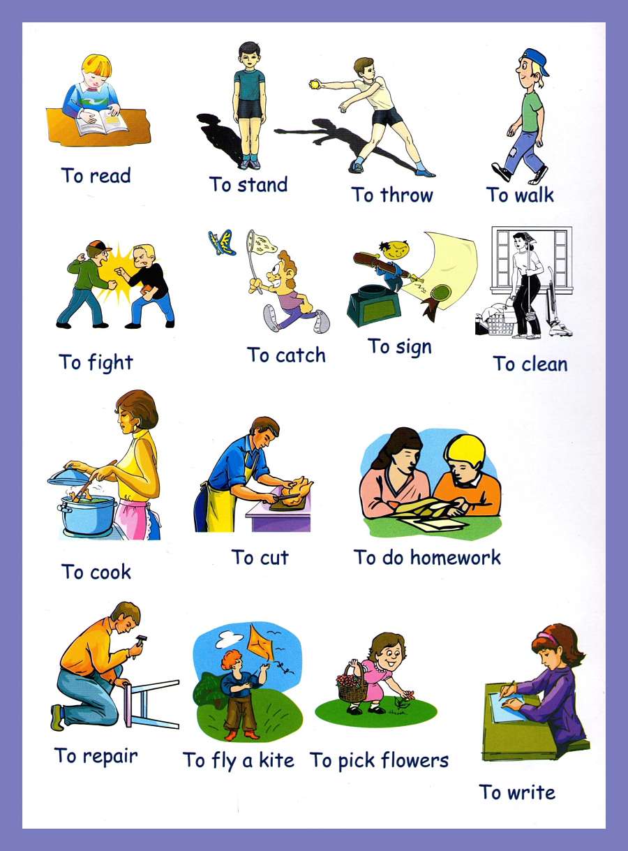 Verbs Pictures To Download And Print