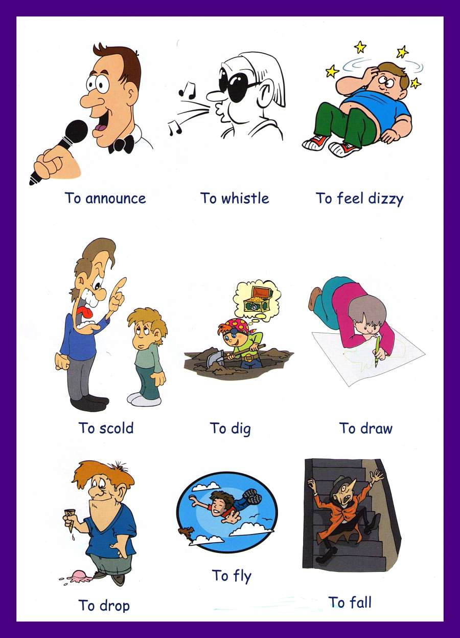 action verb list for kids