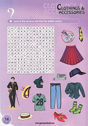 Clothing and Accessories WordSearch For Kids 2
