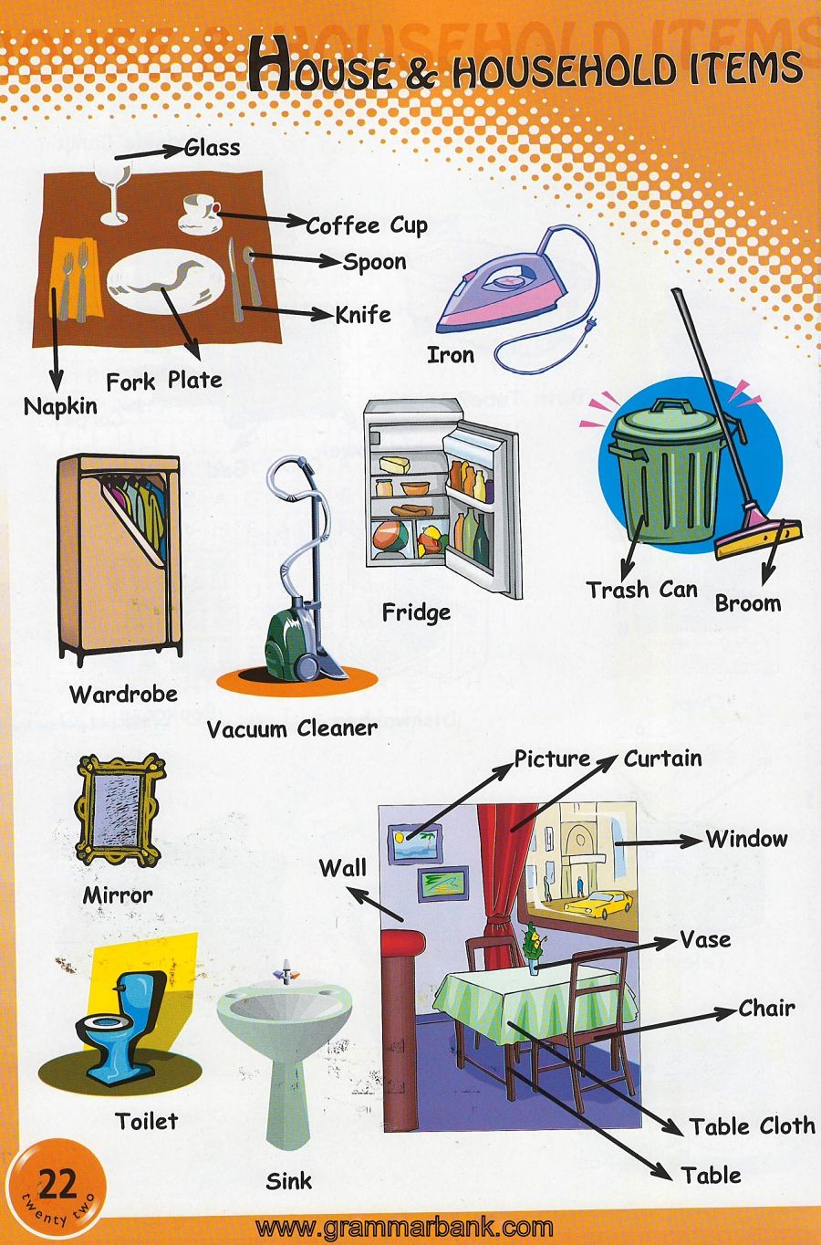 Household Items in English, Things in The House