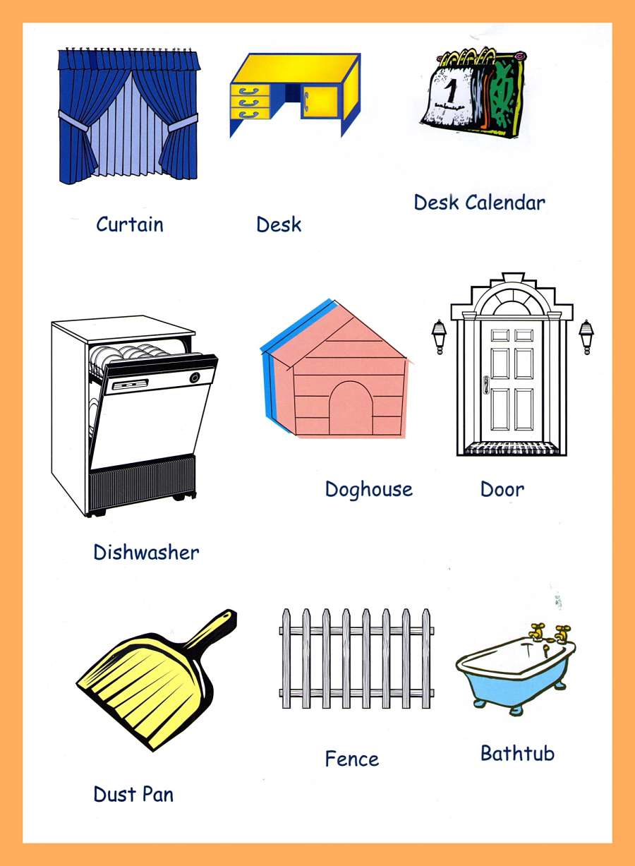 Household Things Name  Household Items Names In English - Kinderspecial