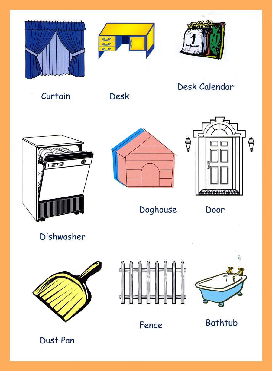 Household Items Vocabulary For Kids