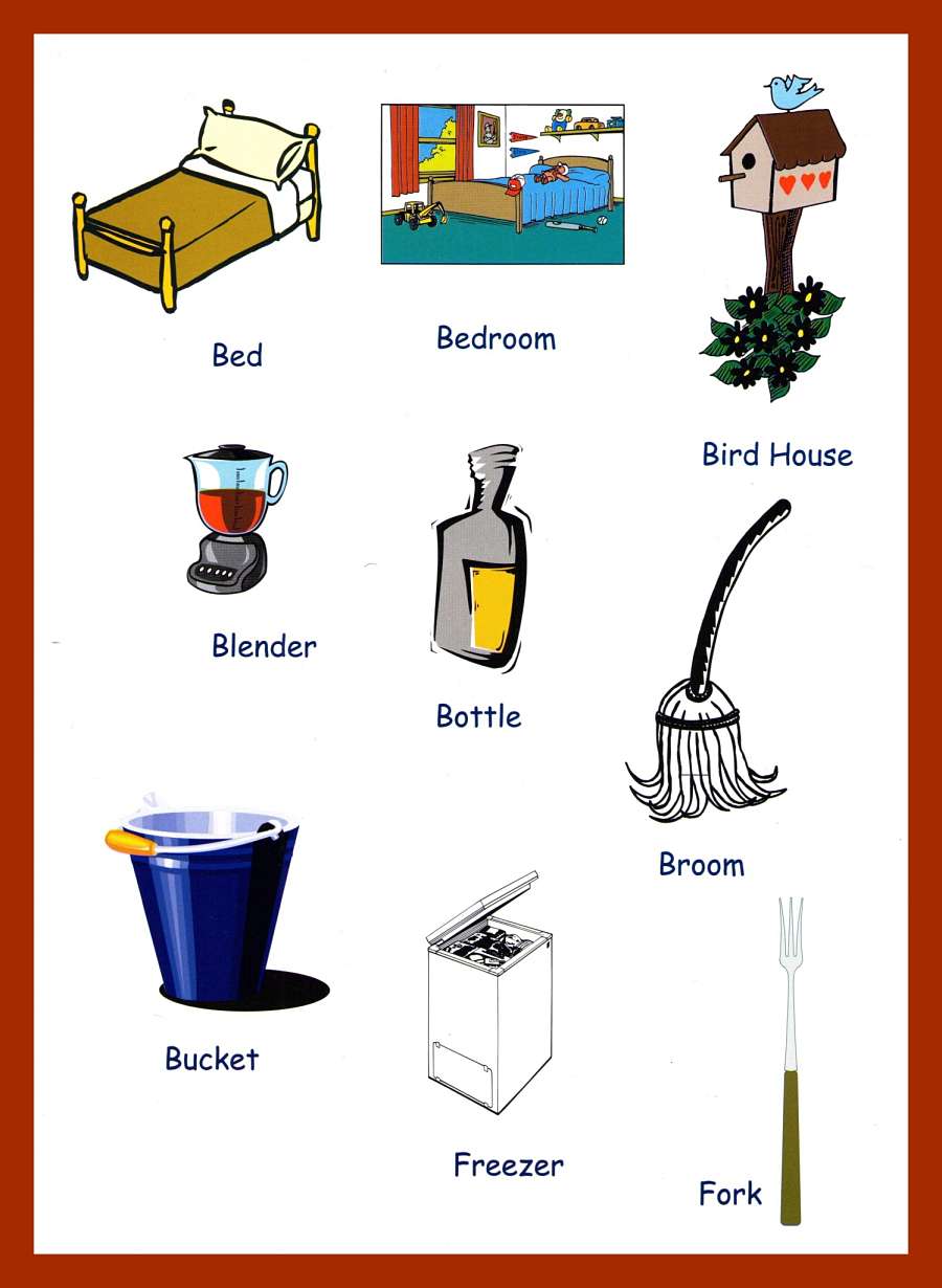 Household Items Vocabulary For Kids