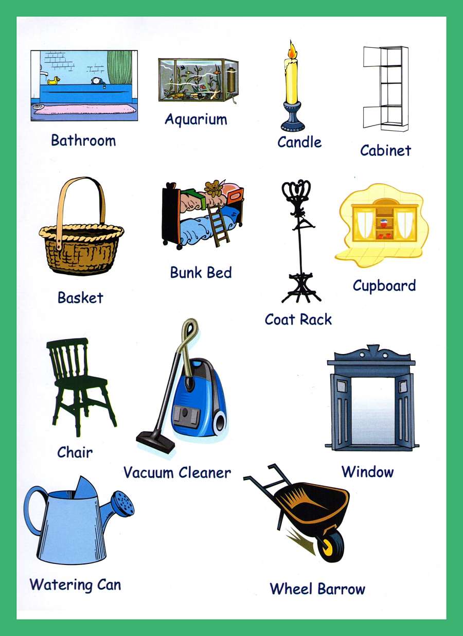 100 Household Items, Learn English Vocabulary