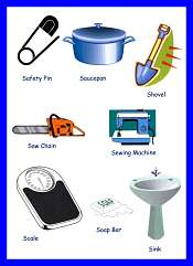 Household Items Picture Vocabulary