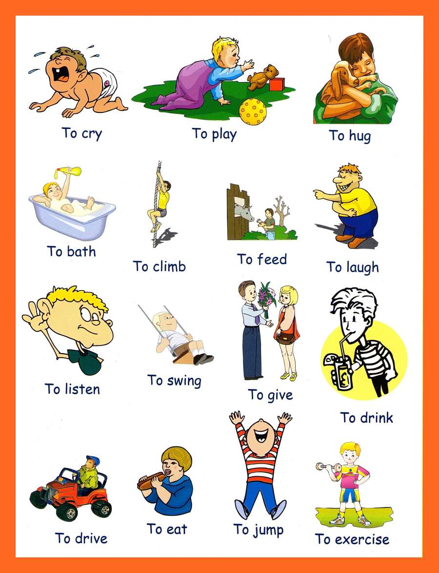 Verbs Pictures to Download and Print