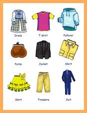 Clothing and Accessories Children Vocabulary