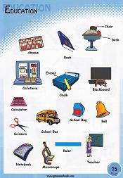 Education Related Vocabulary For Kids