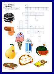 xfood drinks crossword small