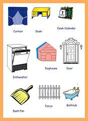 House Tools Picture Vocabulary For Kids