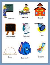 Classroom Vocabulary Cards For Kids