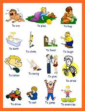 Verbs Pictures Preschoolers